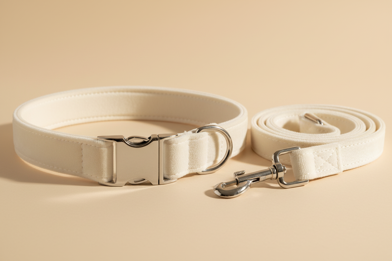 Ivory White Velvet Set
