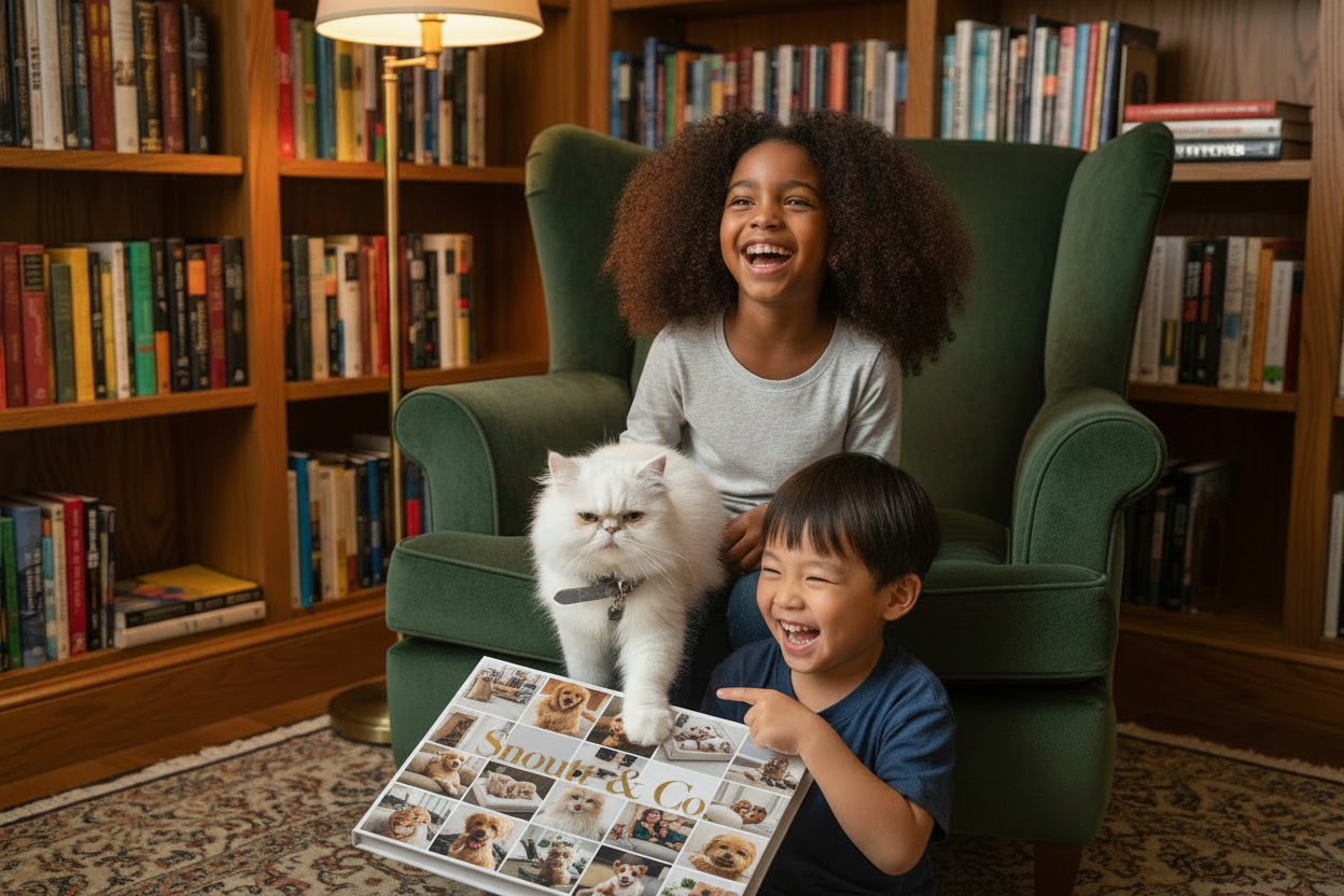 Library Nook - Snoutt & Co Book with Pet Photos