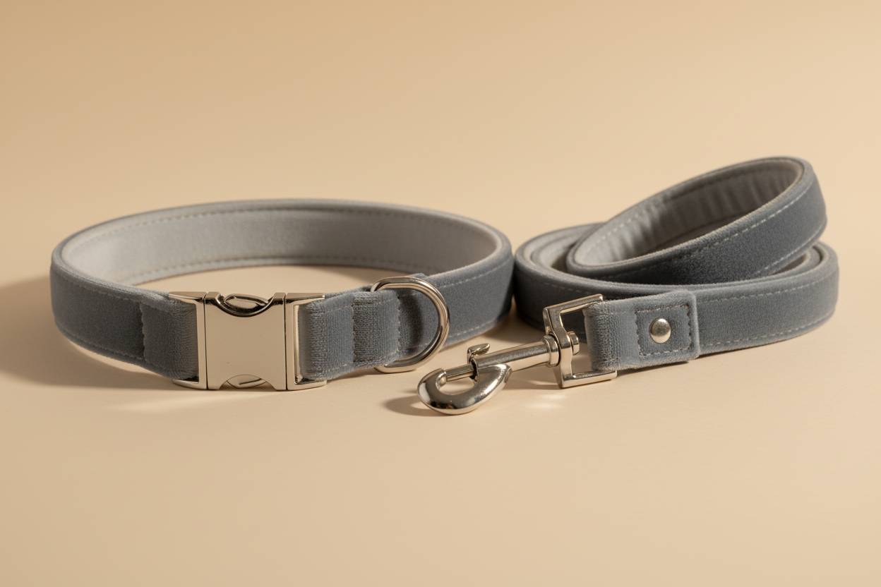 Slate Gray Velvet Set