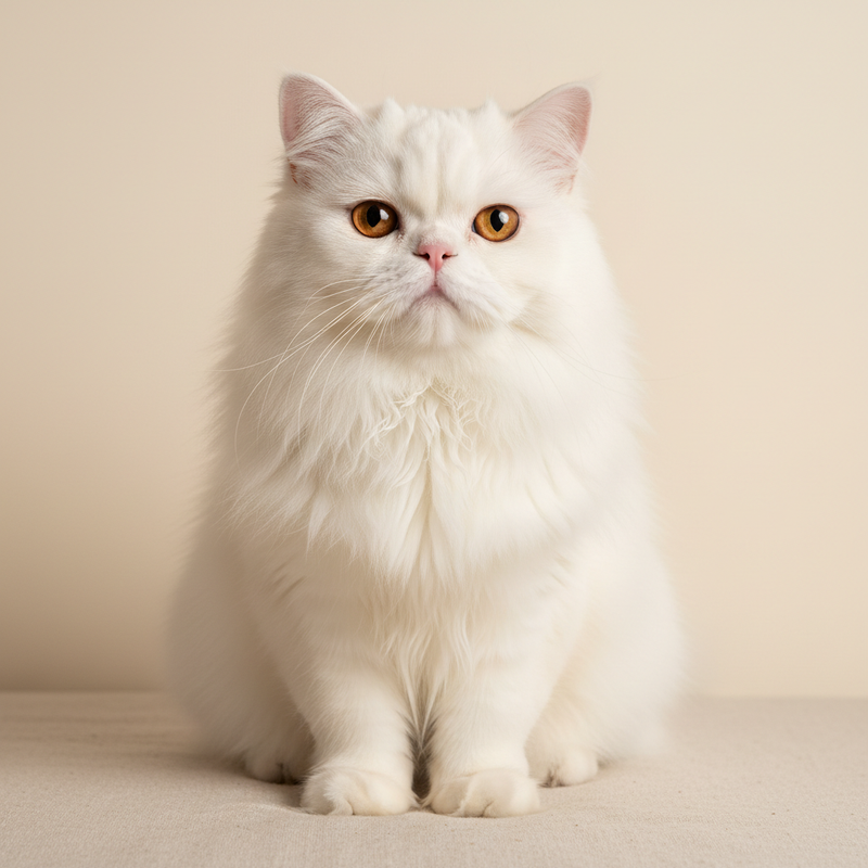 W - White Persian Cat